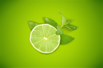 Wall Mural - Fresh ripe juicy Lime fruits