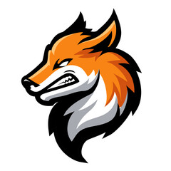 Wall Mural - fox mascot esport logo design template