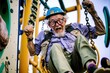 © Ecleposs - Old man has an extremely fun activity generative ai funny scene showing a positive vibe for old people aging well and active