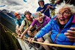 © Ecleposs - Group of old people having extreme activity generative ai scene showing the diversity and aging well senior characters