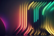  A Colorful Abstract Background With A Large Number Of Lines Of Different Colors And Shapes On A Dark Background With A Black Border And A White Border With A Red Border At The Bottom Corner Of.