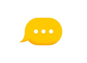 Fototapete - 3d colorful speech bubble message box. Chatting and message box. Social media dialogue and chatting concept. Vector illustration