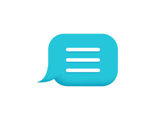 Fototapete - 3d colorful speech bubble message box. Chatting and message box. Social media dialogue and chatting concept. Vector illustration