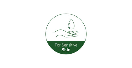 Canvas Print - for sensitive skin icon vector illustration 