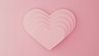 set of heart shapes with different sizes on pink background