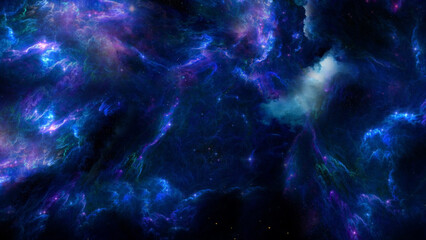 Wall Mural - Open space. Outer space gas clouds. Cosmos neutral background. Bright stars.	