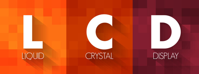 Poster - lcd - liquid crystal display is a type of flat panel display which uses liquid crystals in its prima