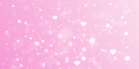Poster - Elegant Valentine's Day background with light effects and gradient. For web design and illustrations.