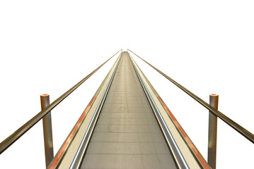 Escalator staircase in PNG isolated on transparent background