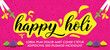 © Tamis - Happy Holi festive banner design in  multicolor vector design and social media promotion banner design