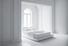 White Bedroom In An All White Room