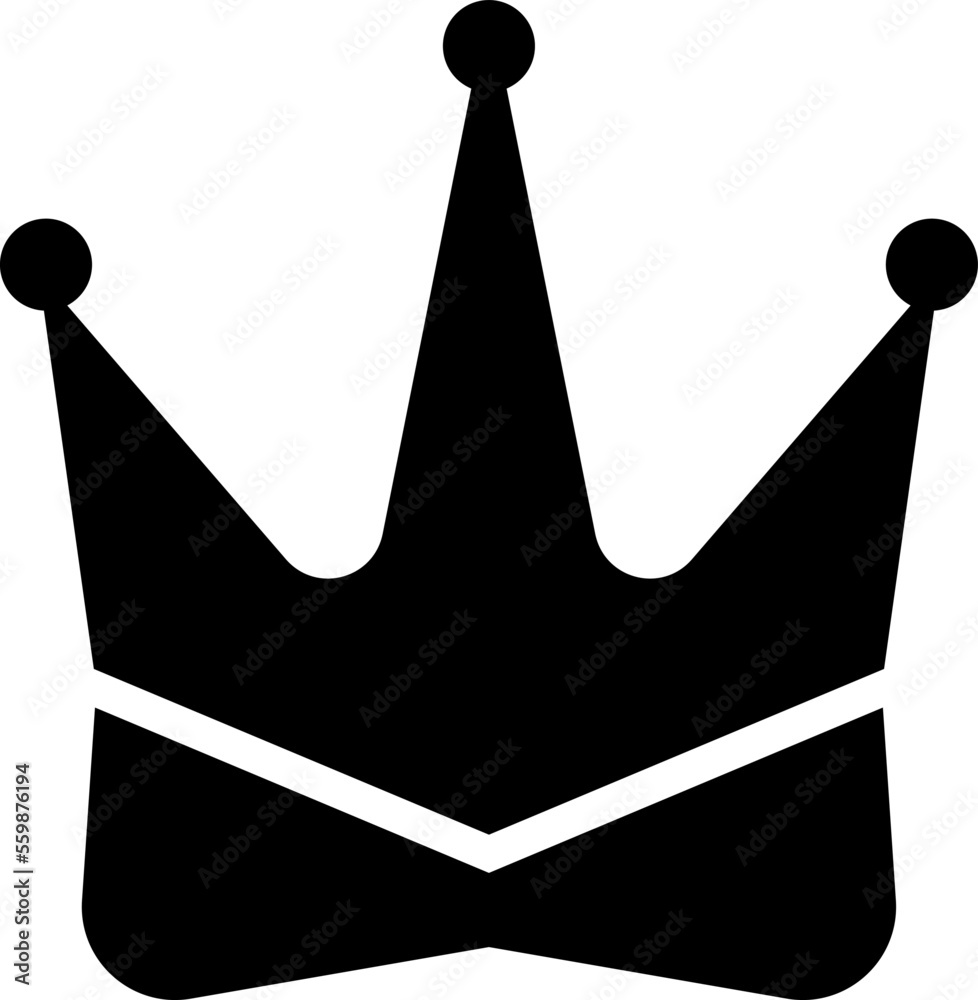 Crown Icon flat style isolated on white background. Crown symbol for ...