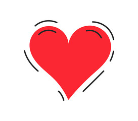Wall Mural - beating heart icon illustration.