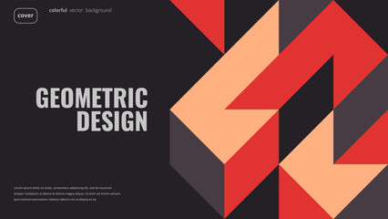 Wall Mural - Geometric abstract background for website, advertising, presentation design. The concept of business, architecture, technology.	
