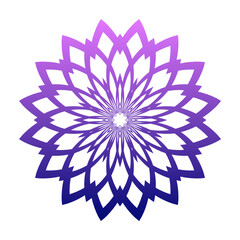 Wall Mural - Purple flower sign. flower symbol