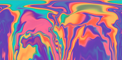 Aufkleber - Vivid abstract background with neon bright swirls and leaks. 