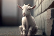 Little Goat is contemplating something. Generative AI