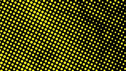 Wall Mural - Yellow and black circles halftone background 