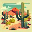 cactus in desert  Generative AI