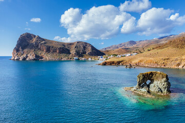 Wall Mural - Lendas is a remote peaceful village in South Crete, with amazing rock formations, Greece.