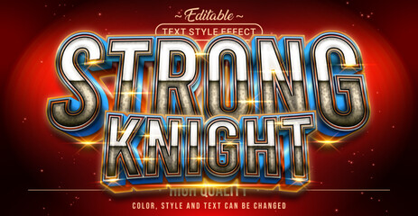 Poster - Editable text style effect - Strong Knight text style theme.