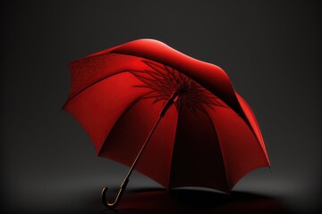 Wall Mural -  a red umbrella with a black background and a black background with a red umbrella and a black background with a red umbrella and a black background with a red umbrella and a Generative AI