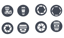 Photography Equipment Icons Vector Design 