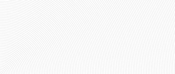 Canvas Print - Circle lines pattern on white background. Circle lines pattern for backdrop, brochure, wallpaper template. Realistic lines with repeat circles texture. Simple geometric background, vector illustration