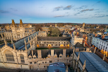 Sticker - Aerial view of Oxford city in England