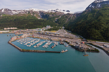 Downtown Whittier Alaska Aerial Photography