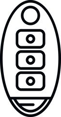 Poster - vehicle lock key icon outline vector. smart button. service unlock