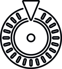 Wall Mural - Cipher wheel icon outline vector. Data encryption. Lock code