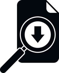 Poster - File download icon simple vector. Backup data. Storage server