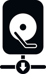 Poster - Hdd backup icon simple vector. Data cloud. Digital server