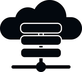 Poster - Data server cloud icon simple vector. File storage. Web document