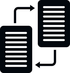 Poster - File backup icon simple vector. Data cloud. Server center