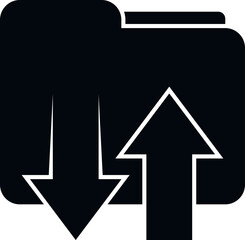 Poster - Folder storage icon simple vector. Backup data. Server file