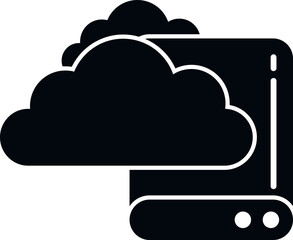 Poster - Storage cloud icon simple vector. Backup data. Network file