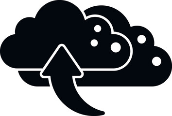 Poster - Cloud upload icon simple vector. Backup data. Storage server