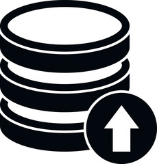 Poster - Storage server icon simple vector. Data cloud. Network system