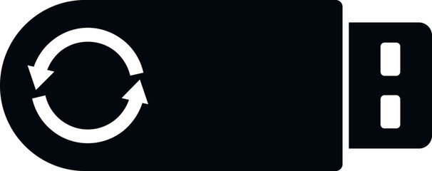 Poster - Usb backup icon simple vector. Data cloud. Server file