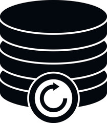 Poster - Server backup icon simple vector. Data cloud. Storage file