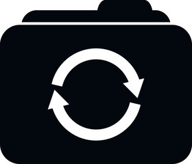 Poster - folder recovery icon simple vector. document data. upload web