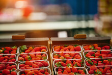 Strawberries At Farmers' Market