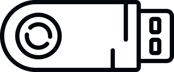 Poster - usb backup icon outline vector. data cloud. server file