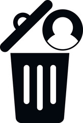 Sticker - Recycle bin icon simple vector. Delete service. Social internet