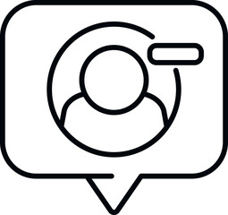 Poster - delete user chat icon outline vector. people service. account privacy