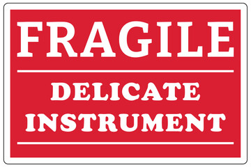 Wall Mural - Shipping and storage labels delicate instrument fragile 