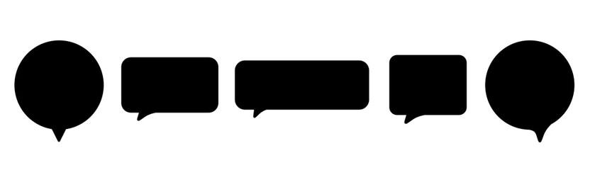 Wall Mural - Chat message icon. Speech bubbles with text messages symbol. Chat bubbles icon set on transparent background used for conversation and communication. Chat bubbles png. Png image.