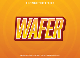 Poster - wafer editable text effect template with abstract background and modern style